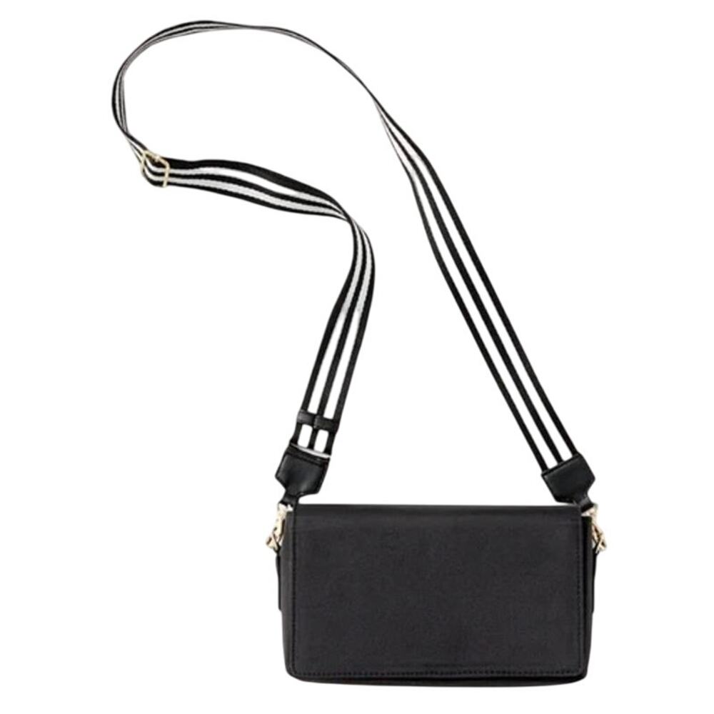 ToteSavvy Crossbody Diaper Bag Changing Mat, Wipes Pocket Black